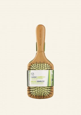 Голяма бамбукова четка за коса